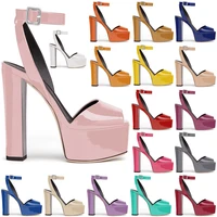 women chunky high heels ankle strap sandals platform sexy open toe evening party dress shoes popular summer lady sandals c sl 2