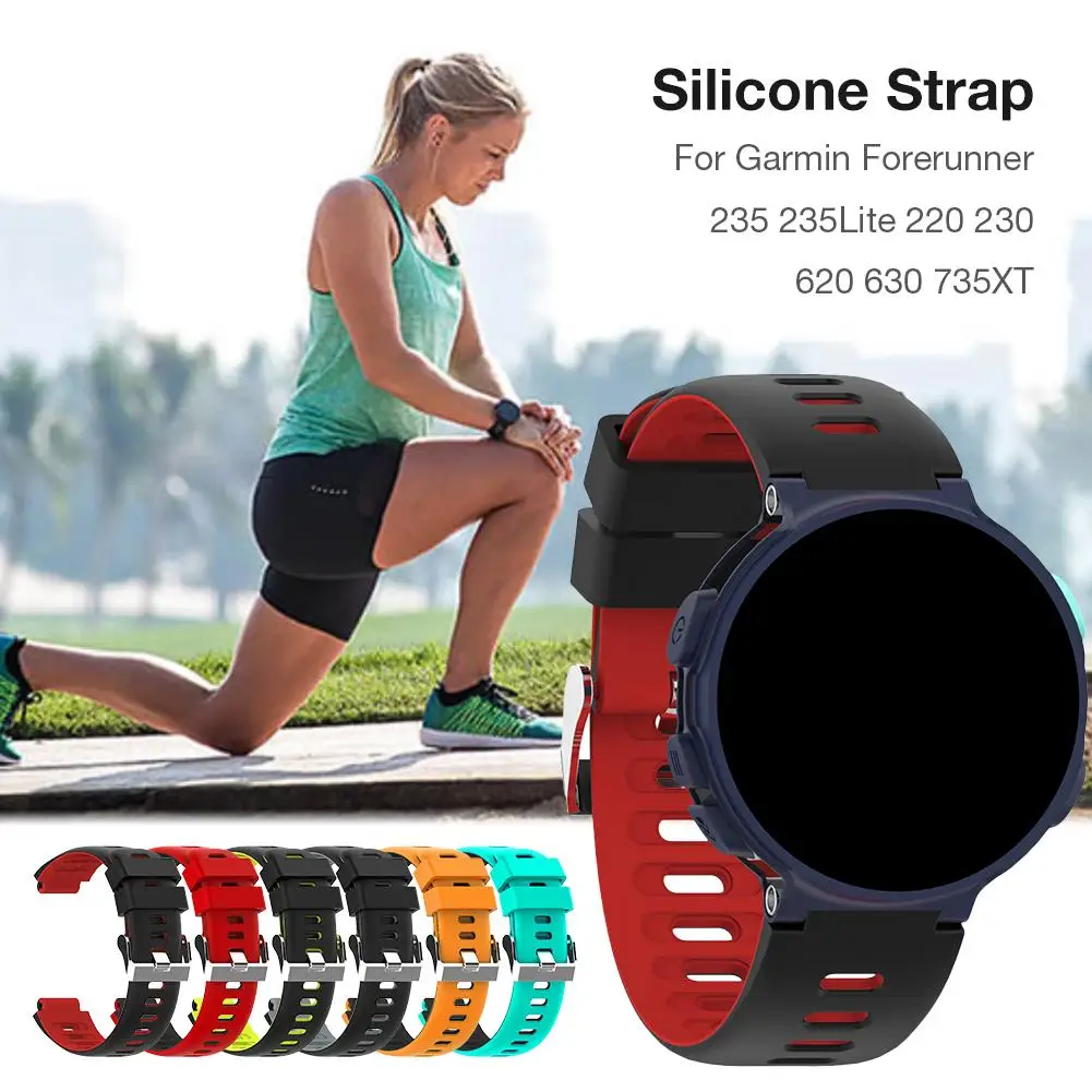 Ремешок силиконовый для смарт-часов Garmin Forerunner 235 235Lite 220 230 620 735XT | Электроника