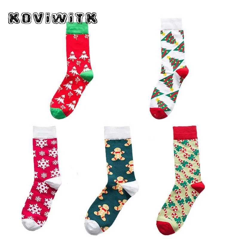 Зимние женские короткие носки белые модные Носки с рисунком снежинок