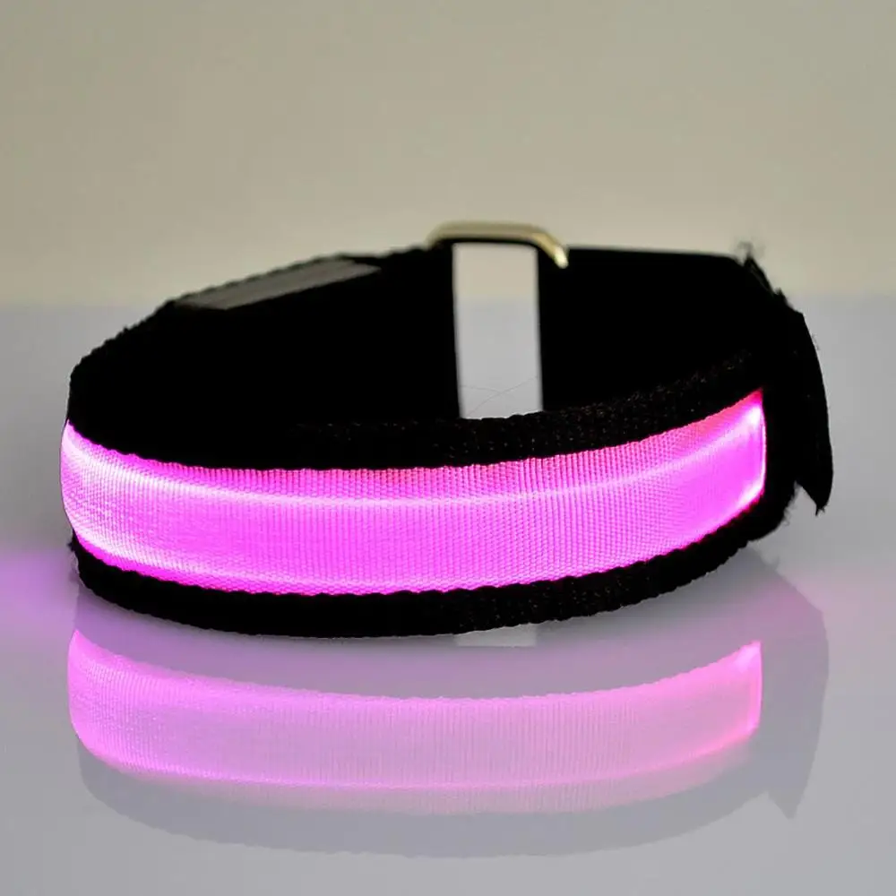 Bike Arm Warmer Belt LED Luminous Armband Safety Sports Strap Snap Wrap Light Up Band | Спорт и развлечения