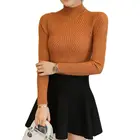 OHCLOTHINGНовинка; Зимний пуловер с круглым вырезом и длинными рукавами; Свитер; Рубашка; Короткий эластичный свитер для девочек