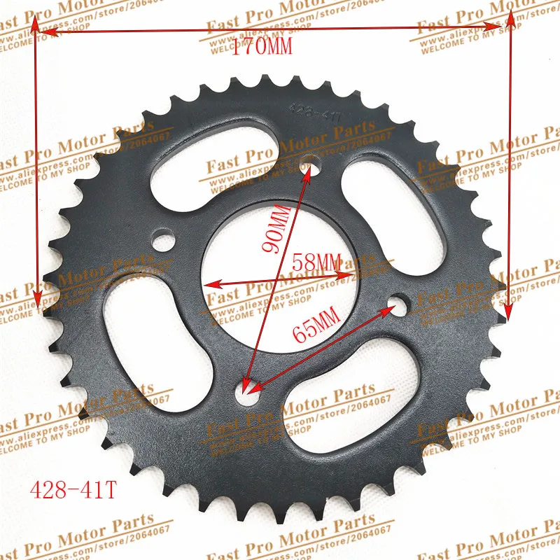 67 мм 43T 428 задняя цепная Звездочка Cog для 110cc 125cc 140cc Dirt Pit Bike внедорожный мотоцикл