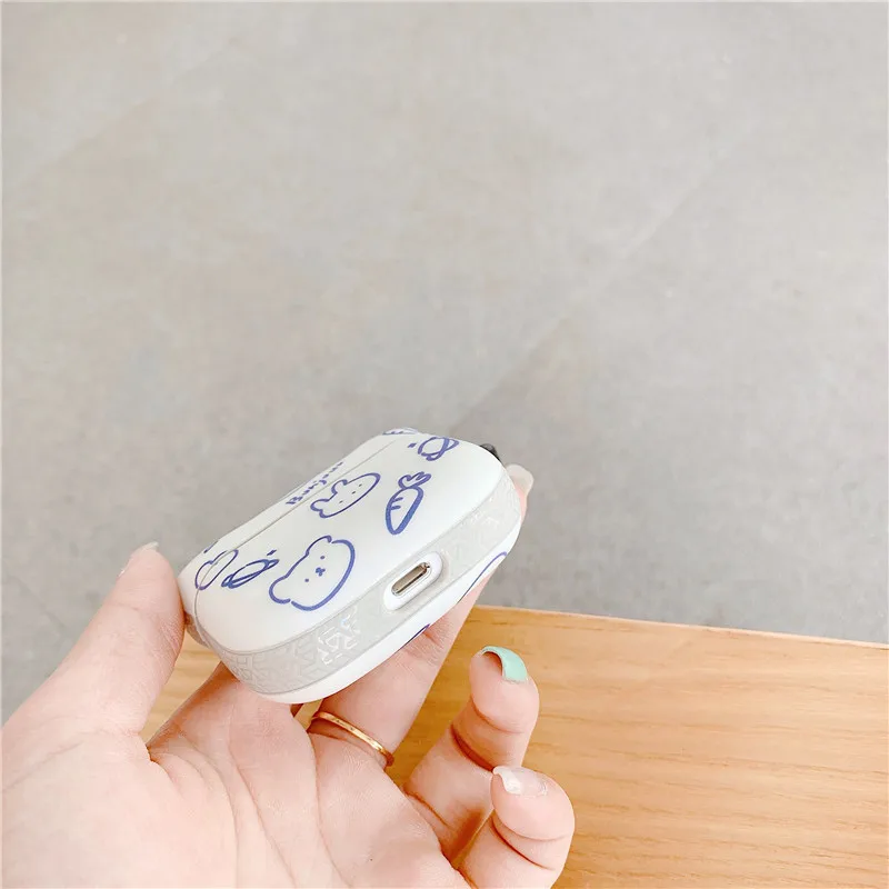 

Cartoon Bear Printing PVC Silicone Case for Apple Airpods 1 2 Pro 3 Protective Bluetooth Wireless Earphone Cover Accessories