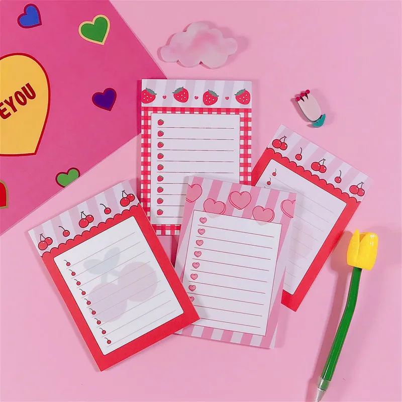 Memo Pad 30 шт./лот вишневый блокнот Kawaii Note милый розовый для девочек Канцелярские