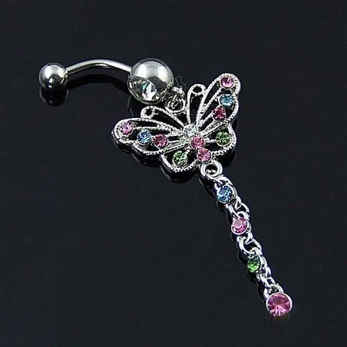 Мульти Стили Сталь живот пирсинга пупка кольца Бабочка крест ювелирные изделия
