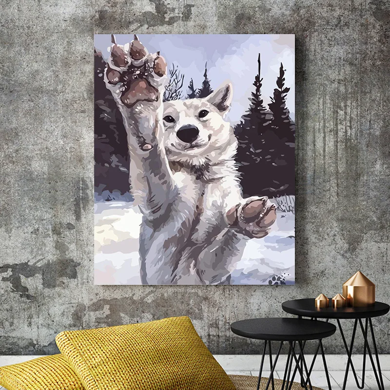 Животное собака кошка живопись по номерам животные белка реалистичные картины