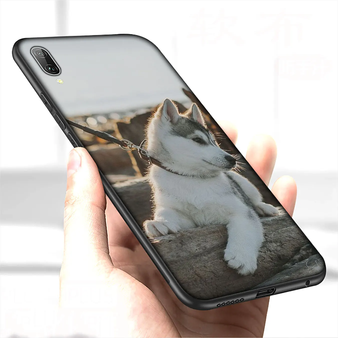 IYICAO Lovely puppy dog husky Soft Silicone Case for Huawei P30 P20 Pro P10 P9 Lite Mini 2017 2016 Black Cover P Smart Z 2019 | Мобильные