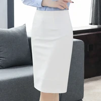 korean spring long hip pencil skirt white office dress short skirt gray business dress womens skirt plus size skirt wrap skirt