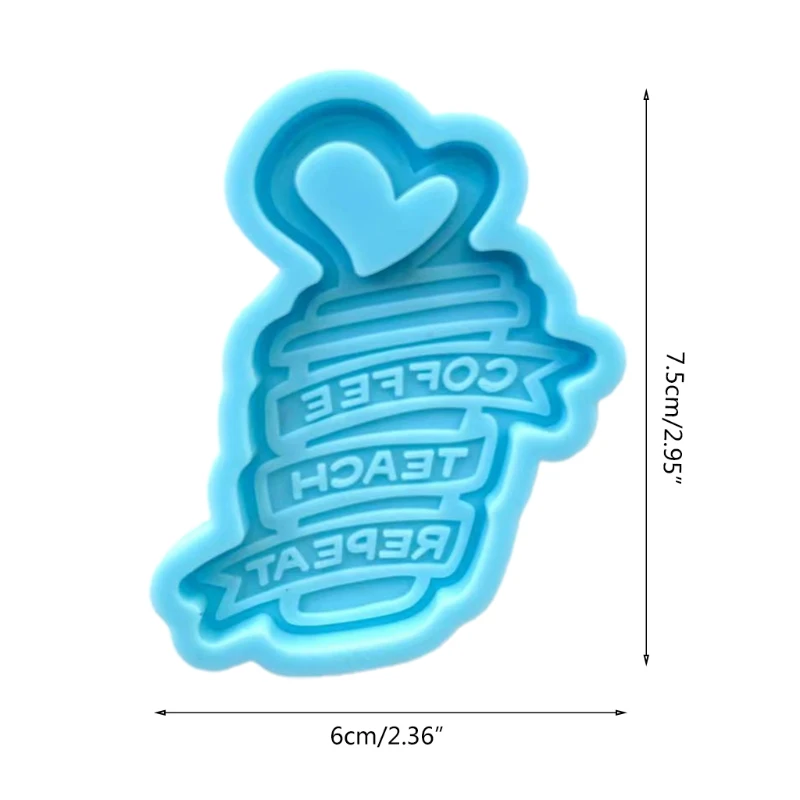 

Love Heart Ice Cream Keychain Epoxy Resin Mold Jewelry Pendant Silicone Mould