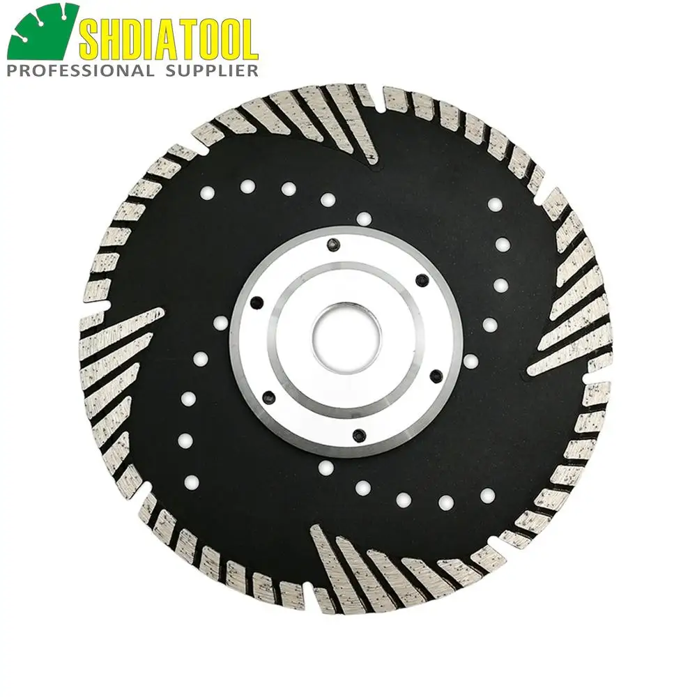 SHDIATOOL 7"/180mm Diamond Blade Cutting Grinding Disc Granite Masonry Concrete Sawblade With 22.23Flange Slant Protection Teeth |