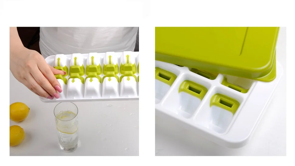 Хорошие ручки без проливания льда кубик лоток Силиконовая крышка DIY инструмент
