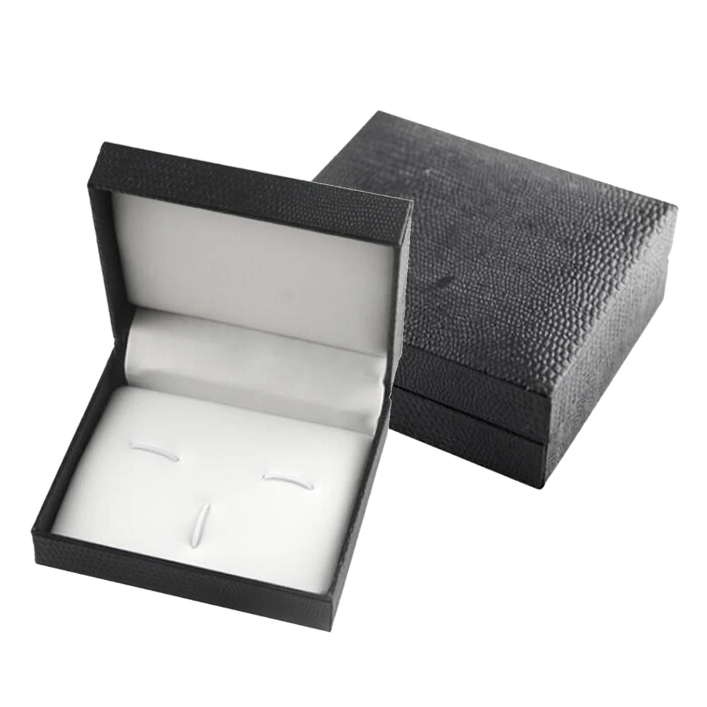 Luxury Cufflink Cuff Link Neck Tie Storage Box Mens Wedding 7x8x3cm Mini Travel Mens Jewelry Display