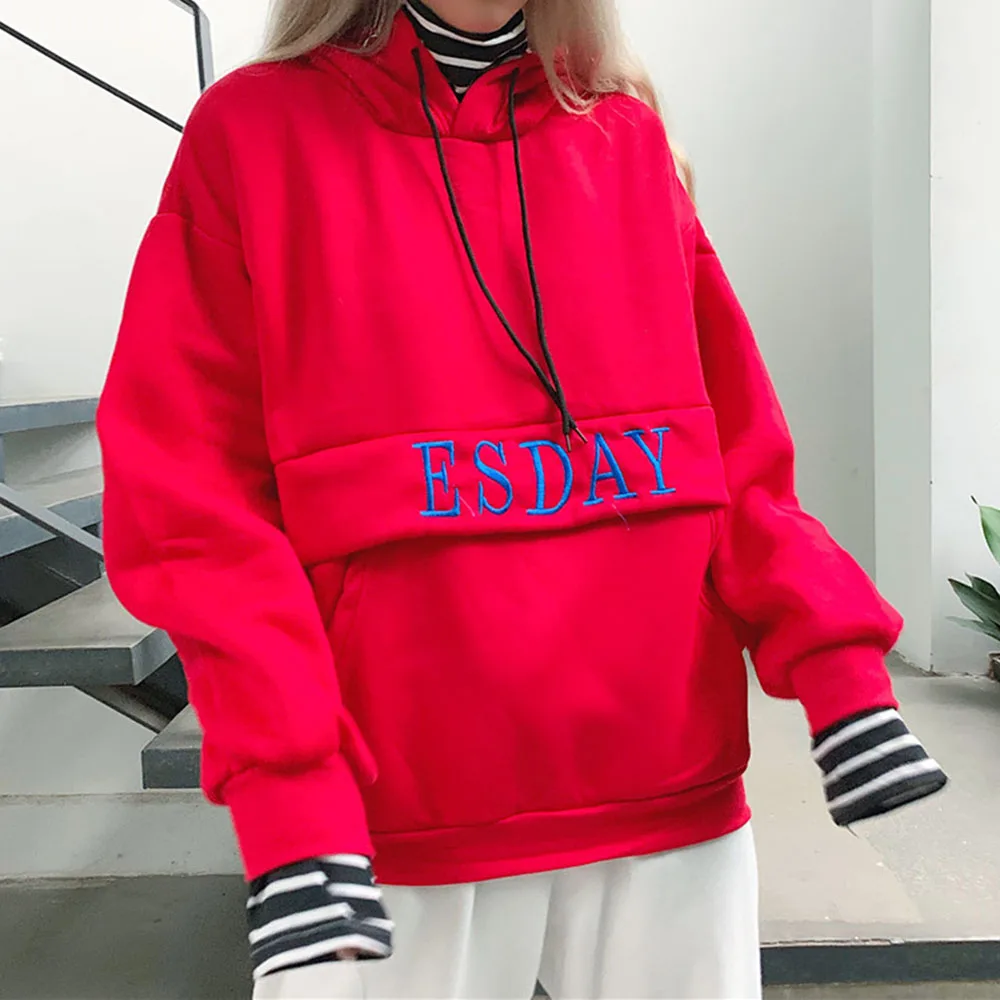 Женские толстовки с воротником под горло в Корейском стиле сезон осень-зима