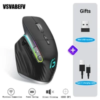 VSVABEFV Wireless Silent Mouse 2 4G USB Rechargeable Gaming Mouse 4000DPI Optical Ergonomic Suitable Mouse For Laptop Office