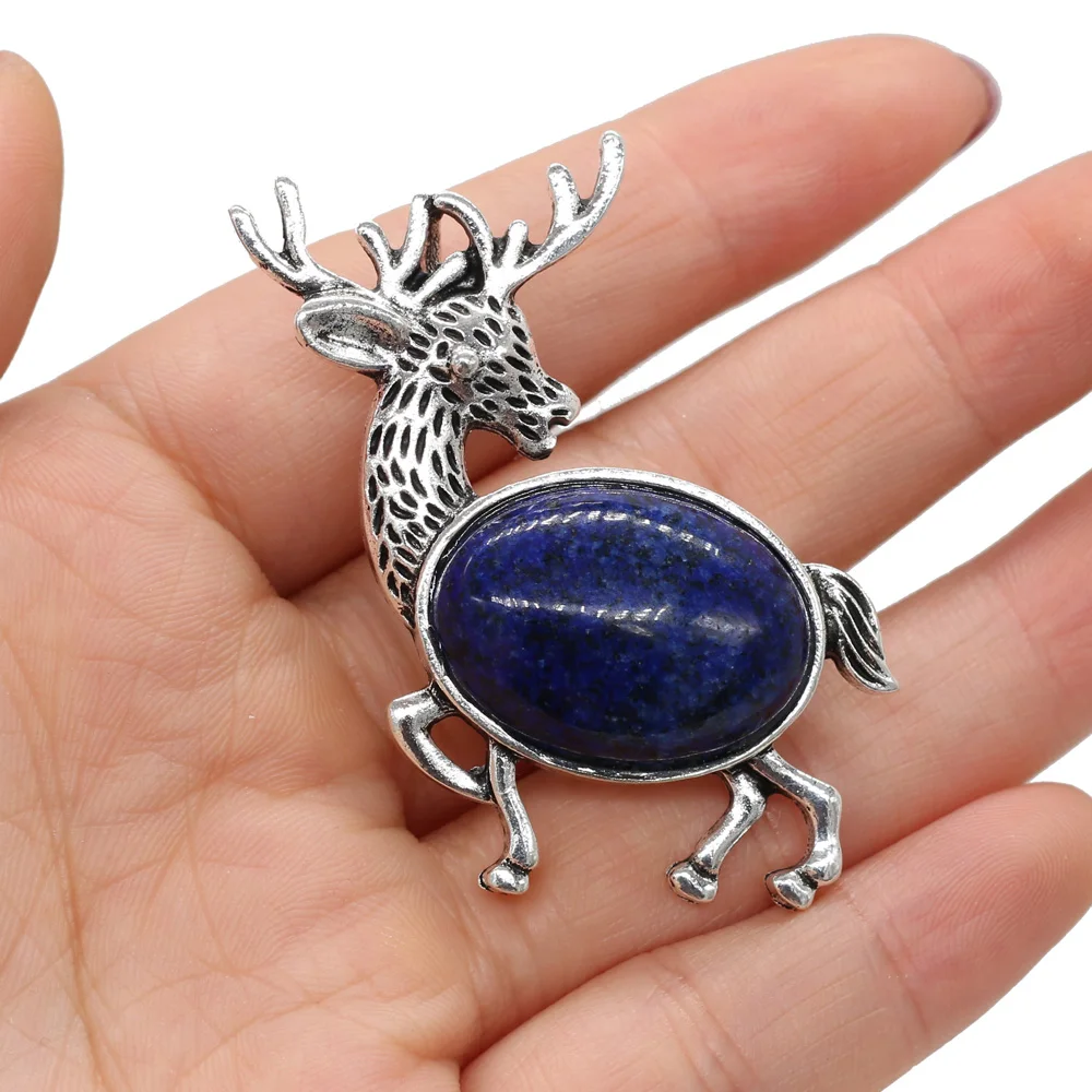 

Rudolph Christmas Reindeer Brooches Antique-silver Alloy Brooch Pins for Women Party Office Dress Coat Accessories Jewelry Gift