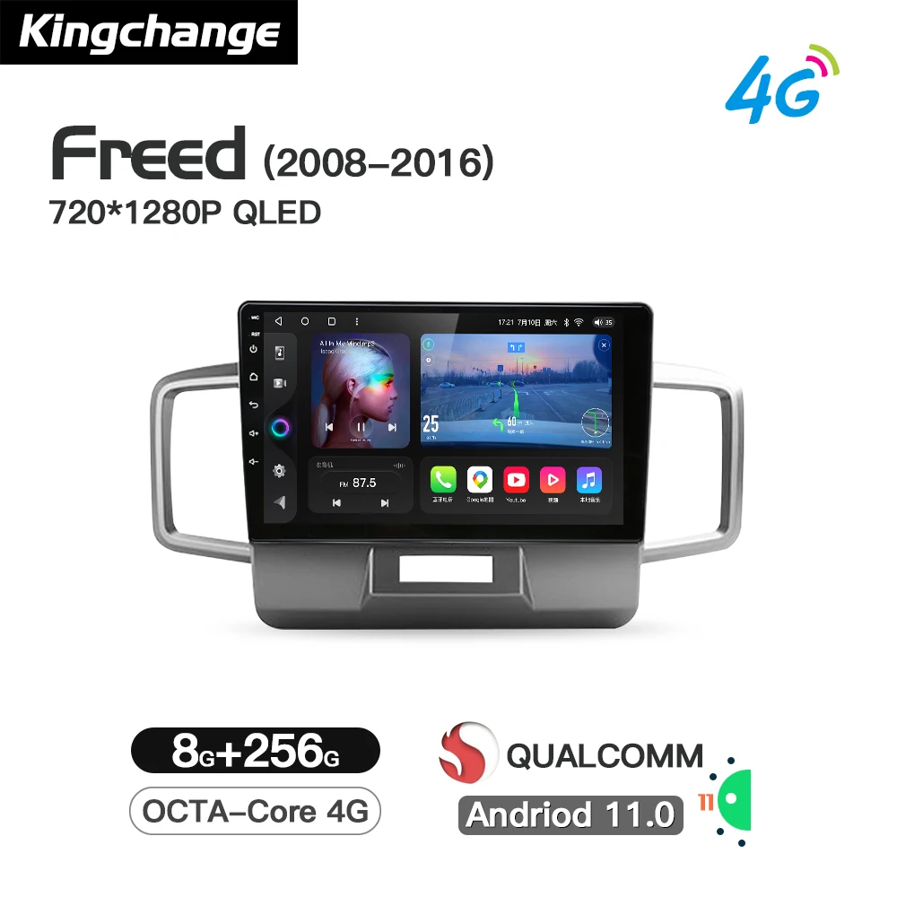 

Автомобильный видеоплеер Kingchange, Восьмиядерный, Android 11, мультимедийный проигрыватель с навигацией для Honda Freed 1 2008-2016, радио, стерео, BT, GPS, Wi-Fi