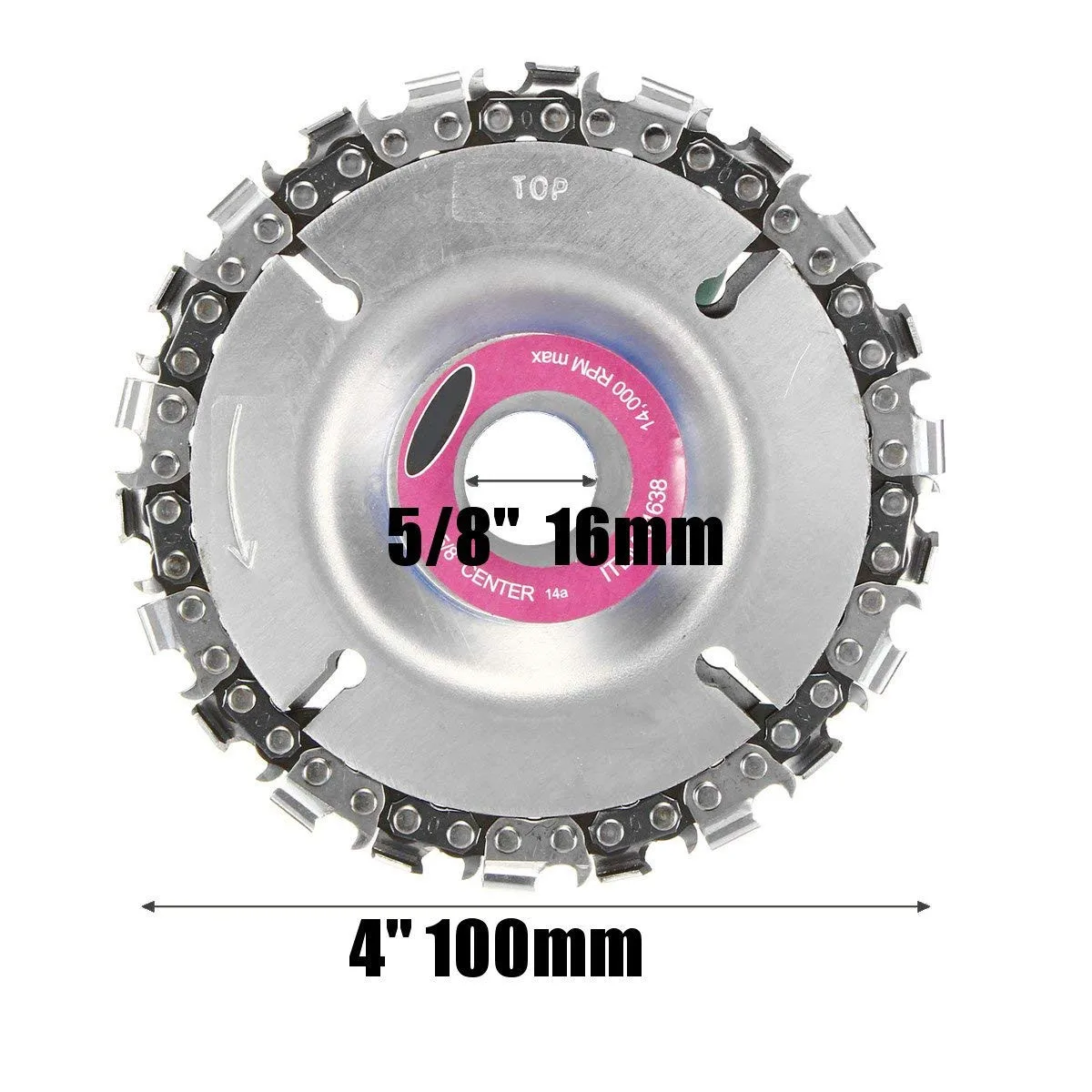 

Wood Carving Disk 4 Inch Grinder Chain Disc Woodworking Grinder Chain Saws Disc Plate Tool For 100/115mm Angle Grinder 22 Tooth