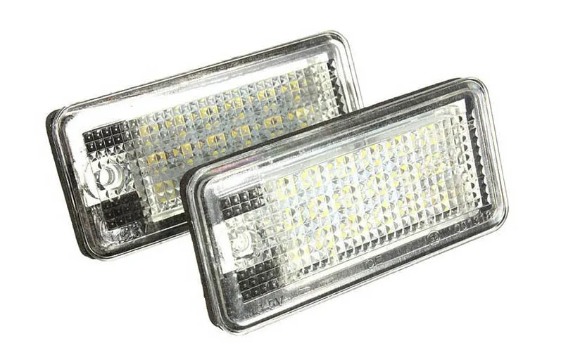 Автомобильный светодиодный Подсветка регистрационного номера 12V лампа для освещения номерного знака Лампы Комплект для Audi A3 S3 A4 S4 B6 B7 A6 C6 S6 4,9 2 шт./компл