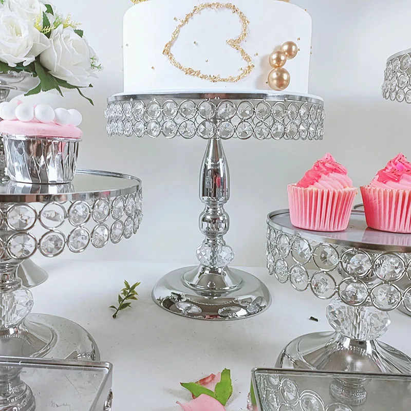 

cake stand silver gold cupcake wedding party