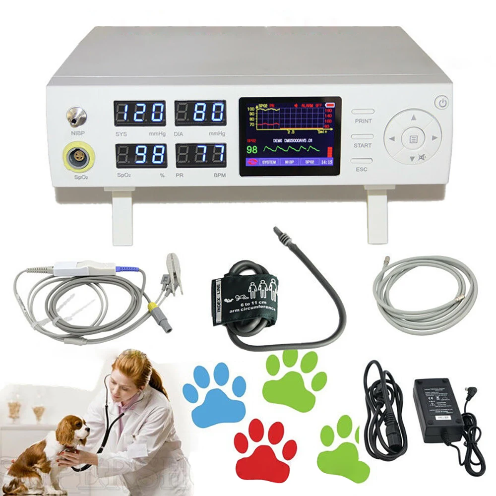 CMS5000 VET цифровой Ветеринарный монитор для контроля за состоянием с Портативный