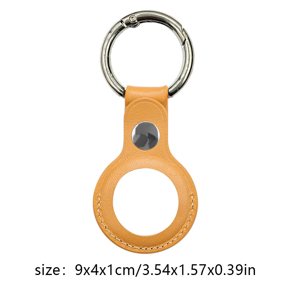 

2021 New Pu Leather Case Cover With Keychain For AirTags Shockproof Anti-Scratch Anti-Fall Protective Case Shell For Air Tags