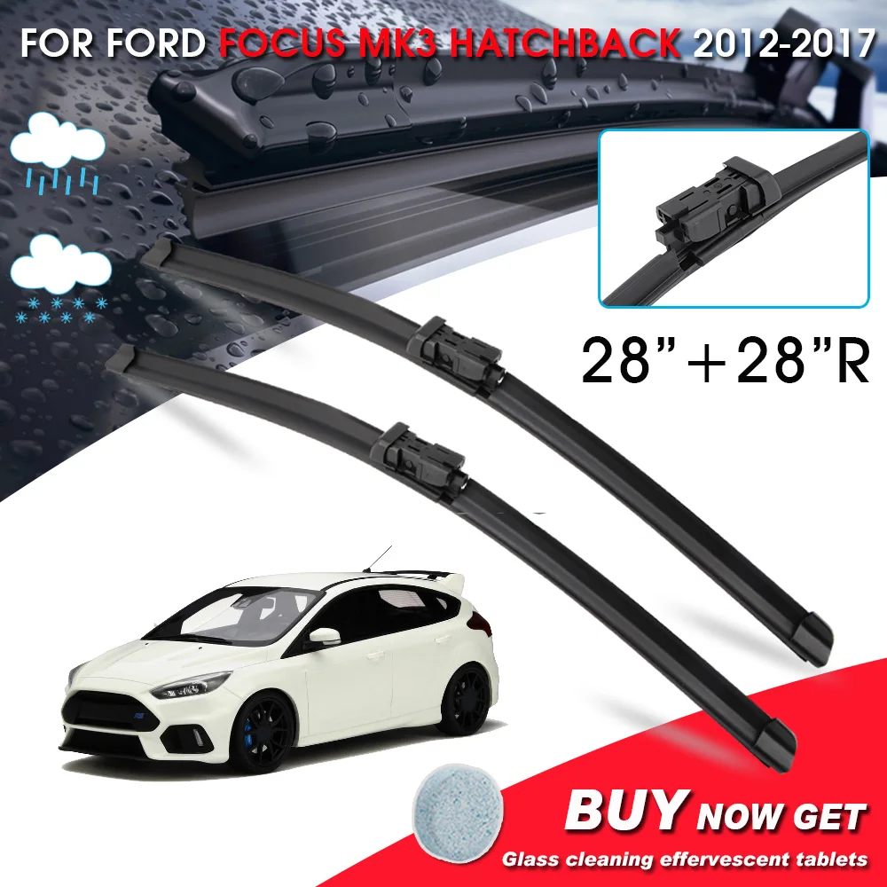 

BROSHOO автомобильное окно, ветровое стекло, дворники для Ford FOCUS MK3 хэтчбек 28 "+ 28" R LHD & RHD модель автомобиля 2012-2017 автомобильные аксессуары