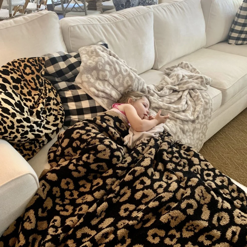 

Leopard Print Sofa Blanket Cheetah Print Blanket Velvet Air-conditioning Blanket Suitable For Sofa Air Conditioning Blanket T