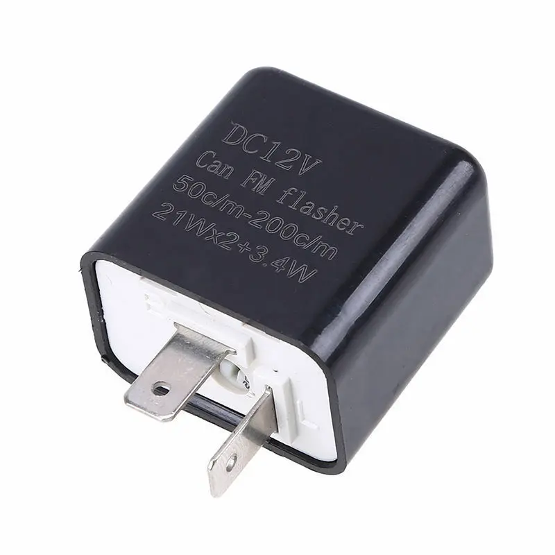 

Speed Adjustable Turn Signal Hyper LED Flasher Relay Black 12V 42W Durable