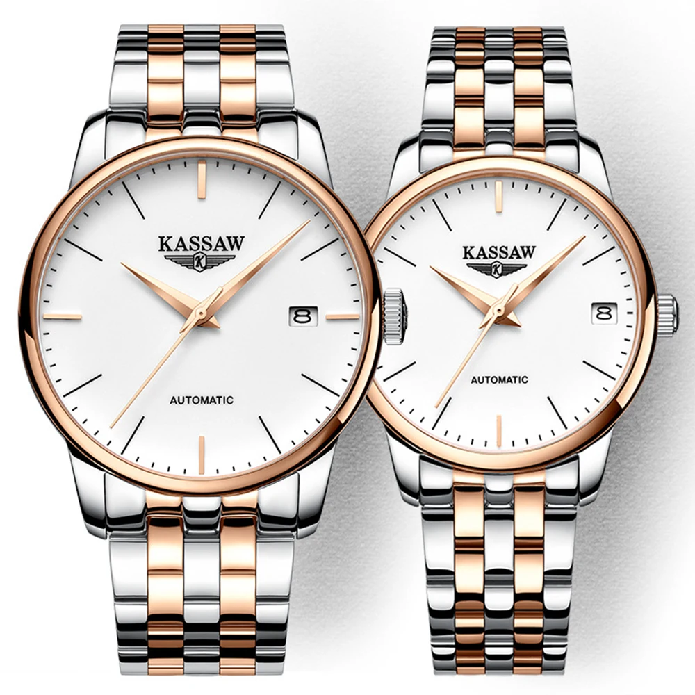 Couple Watches Pair Men and Women Miyota 8215 Automatic Watch Couple Gift Stainless Steel Sapphire Crystal Clock Reloj De Pareja