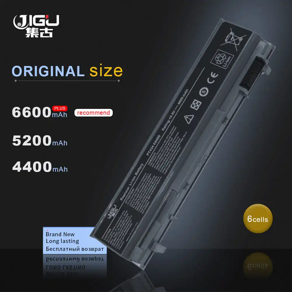 JIGU Replacement Laptop Battery For Dell Latitude E6400 Precision M2400 M4400 U844G PT434 KY477 KY265 C719R 451 10583 312 0917|battery for