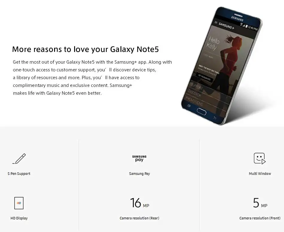 samsung Galaxy Note5 Note 5 N920V мобильный телефон Verizon версия Exynos 7420 4 Гб ОЗУ 32 Гб 64 Гб 5," NFC 4G смартфон