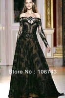 2018 hot maxi debutante brides maid dresses beading sexy long sleeve black lace formal evening gown mother of the bride dresses