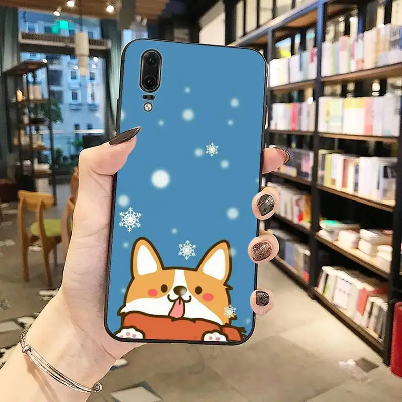 

corgi Cute cartoon dog Phone Case For Huawei honor Mate P 10 20 30 40 Pro 10i 9 10 20 8 x Lite