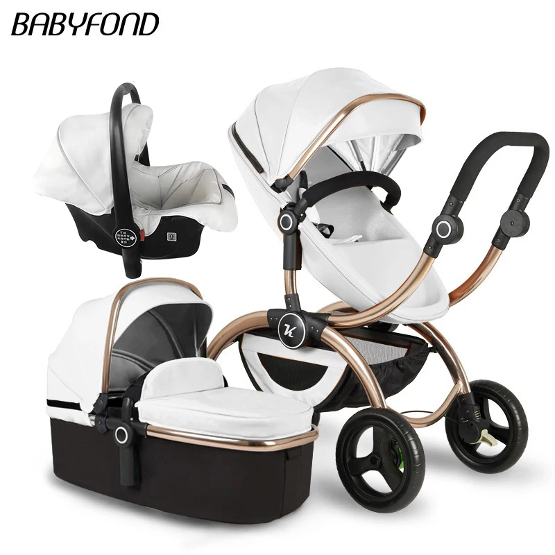 

Babyfond высокий пейзаж 3 в 1 с автомобильным сиденьем сидят наклонные светильник детские тележки детская коляска