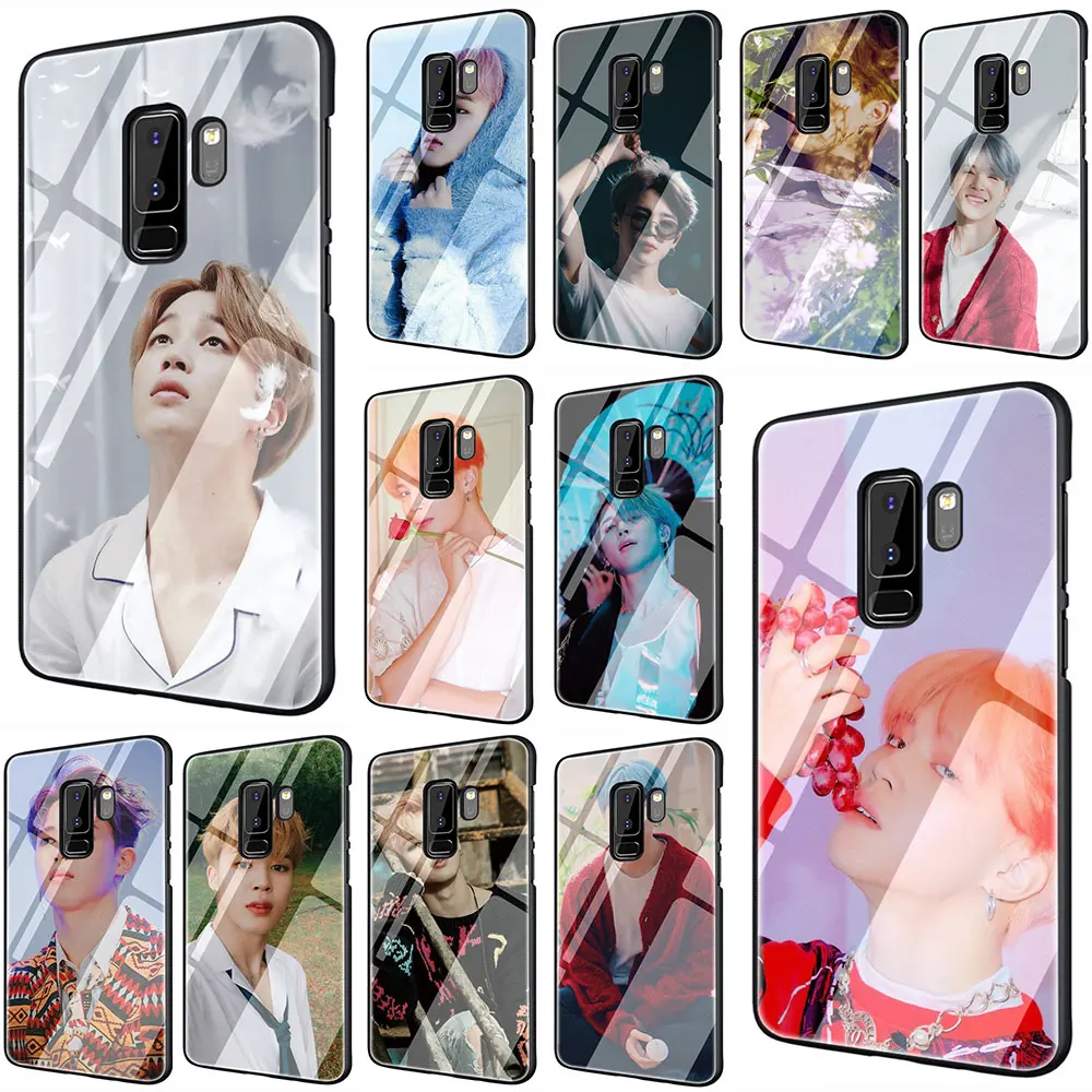 Jimin красивый чехол для телефона из закаленного стекла Galaxy S7 edge S8 9 10 Plus Note 8 A10 20 30 40 50