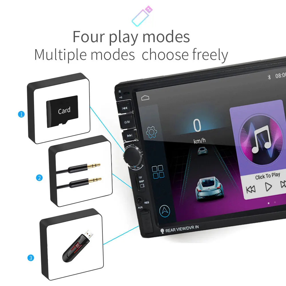 BYNCG 7 &quotAndroid автомобильный Радио Стерео gps навигация Bluetooth USB SD 2 Din сенсорный