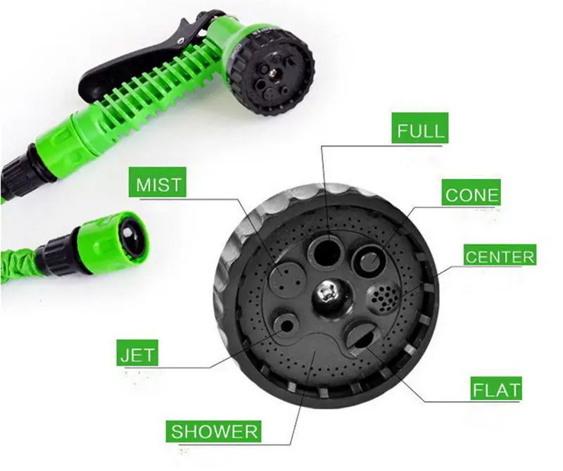 Расширяемый магический гибкий садовый шланг для полива с распылителем садовые