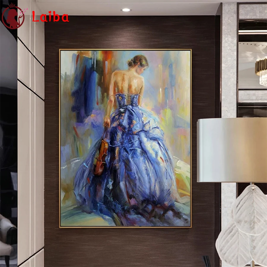 

Алмазная вышивка испанский фламенко Женская танцовка алмазная живопись полная квадратная Круглая Мозаика вышивка крестиком настенное иск...