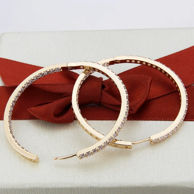 

Black Awn 2021 New Classic Round Trendy Engagement Hoop Earrings for Women