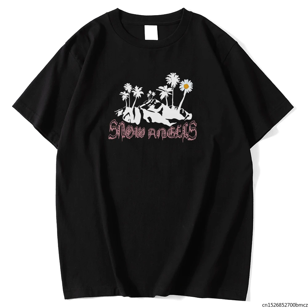 

Ocean Island Snow Angles Printing Women's Tshirts Soft Fashion Slim Simplicity Casual Women Short Sleeves