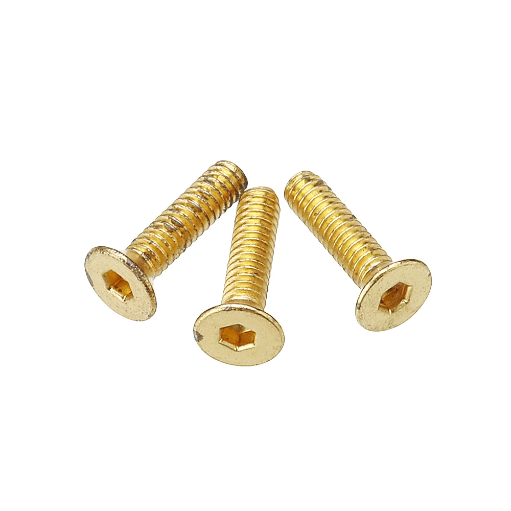 Suleve M2.5AH2 50Pcs Titanium Plated M2.5 Hex Socket Flat Head Countersunk Screws Alloy Steel 12.9 Grade Screw Bolt 5-12mm | Обустройство