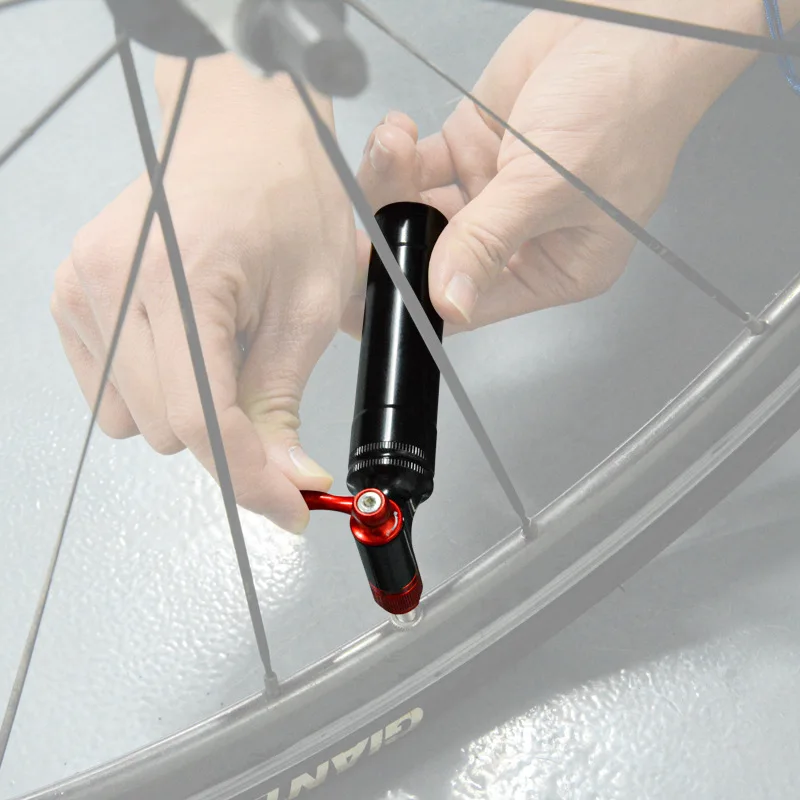 

Tire Inflator Bicycle-Pump CO2 Pump Aluminum Tire Tube Mini Hand Pump NO Cartridge Rriding Equipment for Bicycle Accessories