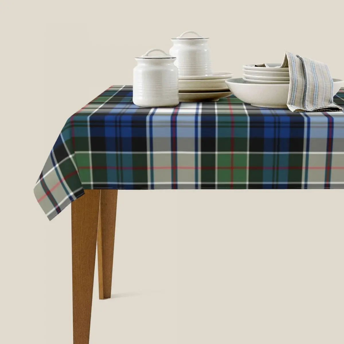 White Green Blue Lattice Rectangular Table Cloth Coffee Cover Tablecloth for Home Textile Kitchen Decor Oil-proof | Дом и сад