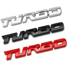 Металлическая 3D наклейка TURBO для автомобиля, Стайлинг кузова автомобиля, наклейка на заднюю дверь, декоративный значок, цинковый сплав, гальваническое покрытие, автомобильная эмблема, аксессуары