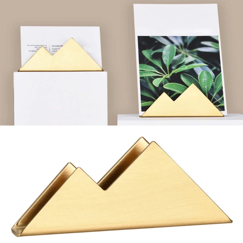 

Stainless Steel Business Name Card Holder Creative Cards Storage Display Stand