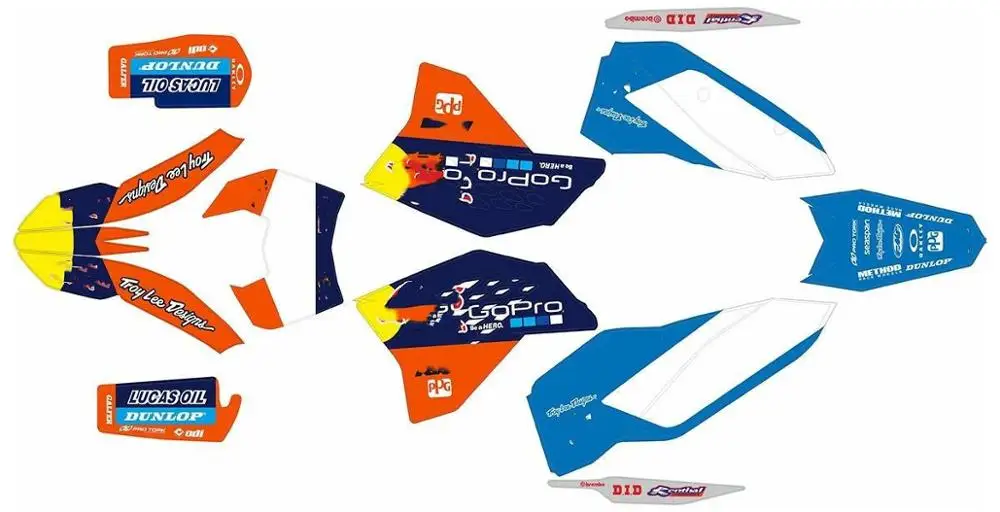 Изготовленный На Заказ номера Графический фон наклейки для KTM SX EXC EXC-F XCF XC-F 2008 2009