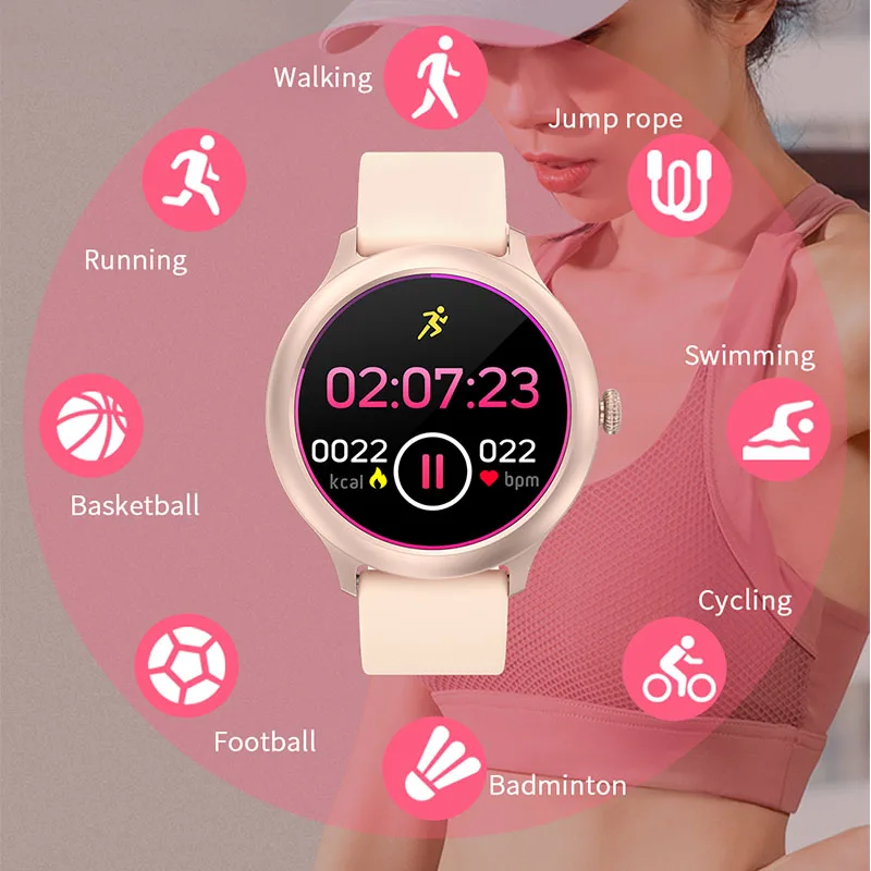 Best gift to wife girlfriend Smart Watch Heart Rate Blood oxygenMonitor Waterproof Bluetooth-compatible Bracelet for Android IOS