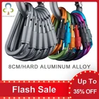 4 шт.лот, карабин из сплава для альпинизма 8 см, замок типа d, карабин с пряжкой, подвесная алюминиевая гайка, Пряжка для рюкзака YJN