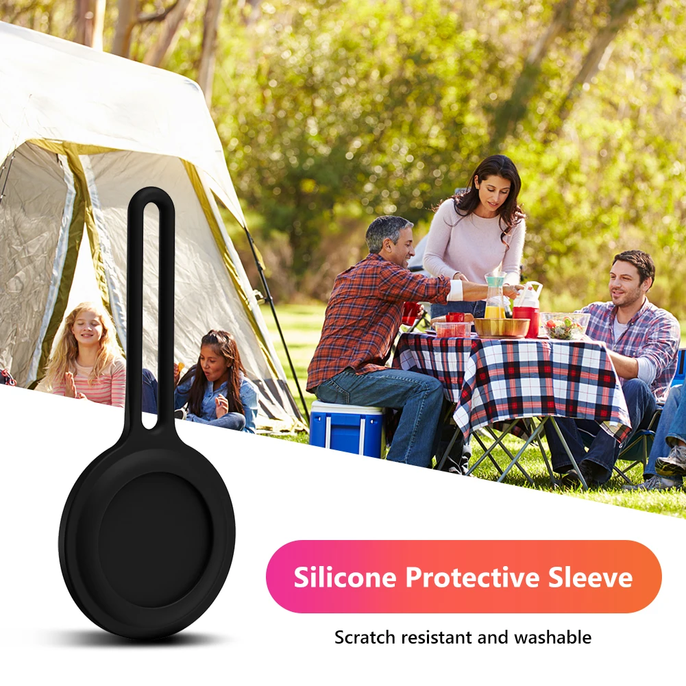 

Black/White/Pink/Red/Yellow/Green/Dark Blue/Grey Silicone Protective Sleeve for Apple Airtags Locator Tracker Cover Cases