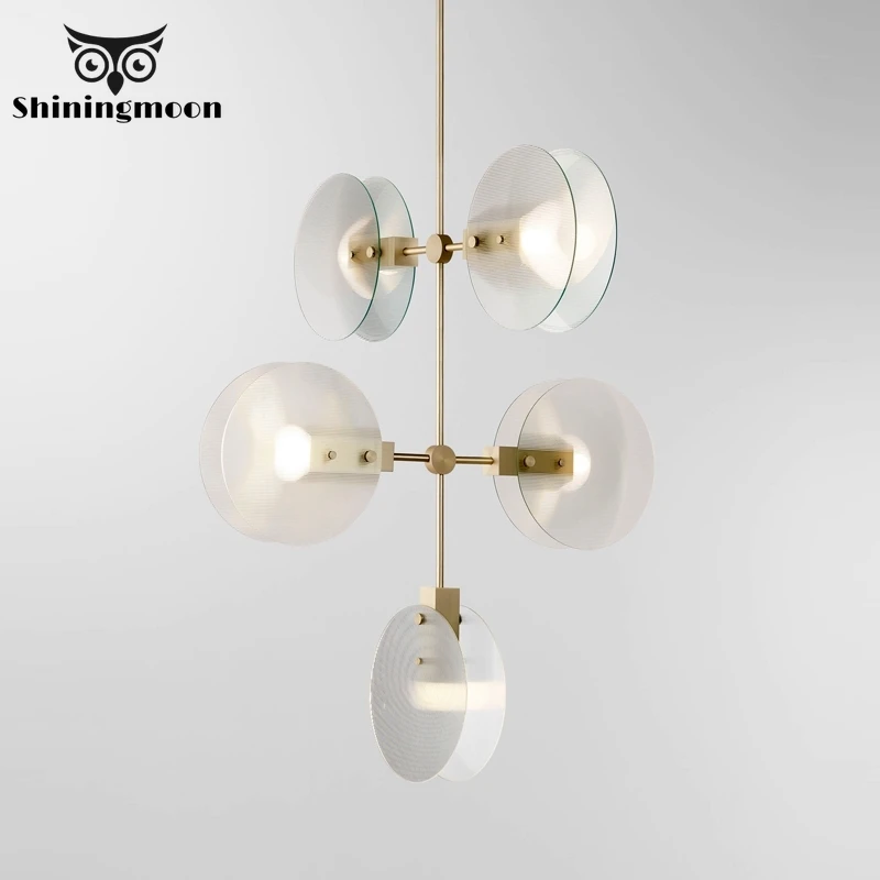 

Люстра потолочная, из ПВХ, золотистая, в нордическом стиле